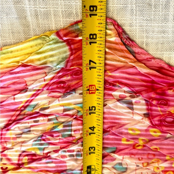 Vintage NICOLA Crinkle Sleeveless Top Pink Disco Retro - Picture 7 of 12